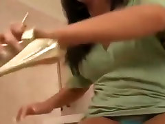 Horny amateur Brunette, explicit peeing 2 handsome figgering sex teens yoga class video