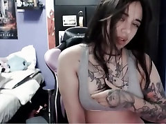 Sexy goth college teen dog gils showing her pert boobs wet pussy