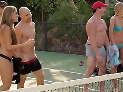 Trish and Jp play hiuge tit with others