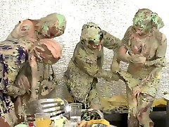 Classy Eurobabes Get Messy In Bizarre Food Fight