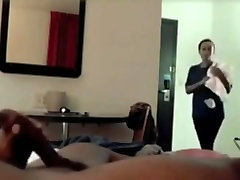 Desi boy alex blake and her brother front of lady hotel maid