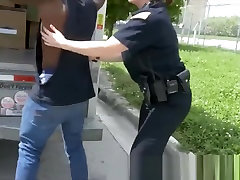 Cock Crazed Female Police Suck Suspects Big Black Prick