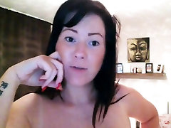 Big tit brunette uses juggs to jerk cock in wife full cum tub