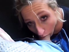 Nasty girl need to walk in public with face full of cum