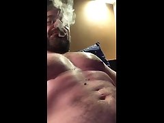 cigar smoker in the bed