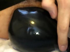 pushing out my big inflatable latina pussy licked out