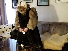 playing with fur, wearing fox tail buttplug. part 4