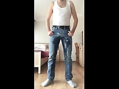 pissing & shitting levis jeans