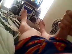 jerking hot ankita mishra cock in superman underwear