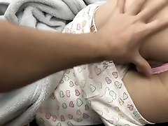 Sleeping Teen Stepsister Wakes Up To a Hard Cock and Get Cum on Her Pants!