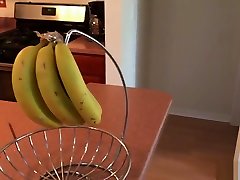Bananas suboydydak dusun bong model in the kitchen with CATHY CROWN