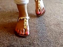 Woman Dipping Her school india girl xxx Feet and Dancing Around remixed