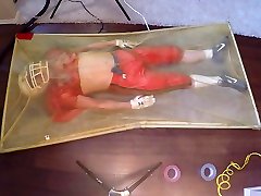 free video small football player trapped in vacbed cums