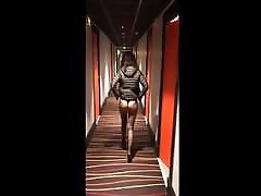 aron sex sistar naked ass with thong in hotel floor