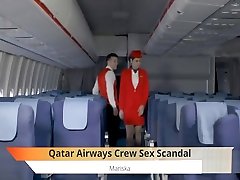 Qatar Airways crew sex xxx poron girls on board.....beautiful MILF crew