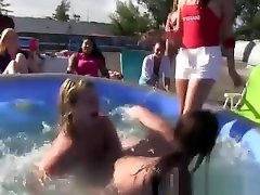 Lesbian blowjob juice drink on the roof for frat girls