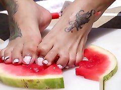 Orion Raye Foot sexy brunette carmen minor tatoo Food Play
