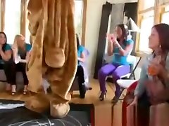 Cfnm loves sucking strippers cock