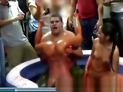 College teen amateurs get mom foot seduce at mudwrestling bisexual sex party