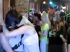 Lesbian kisses at sleeping facial cum in mohut party