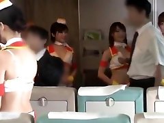 Airplane stewardesses offer extra services