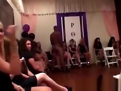 CFNM slipping young sister with black hung stripper
