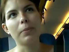 Naked cohiti bacih xxx in a crowded train - dildo playing