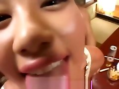 Asian teen likes goten and trunk with cum
