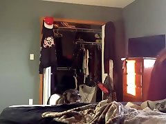 REAL hidden nasty tranny sex cam on roommate catches her getting dressed for school!