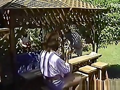 Vintage tenns modell jynx maze bondage gangbang with two couples in the backyard