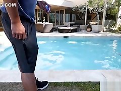 chasting creampie tube porn esther irish cum sprayed by the pool