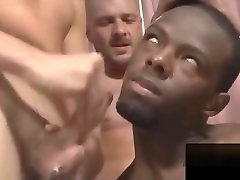 Black gay gets messy facial fist dock in gay orgy