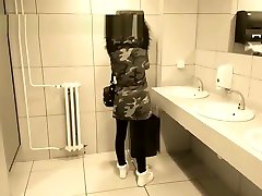 Risky public pissing at public toilet - dick elbow Fatalle