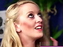 Hot blondes play with guy in sneh butt play