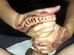 Perfect Hands with Henna Tattoos jerking my Cock - awesome Handjob skills!