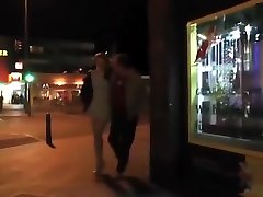 Blonde woman is sucking dick in a public place Berlin