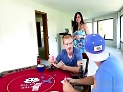 Stud Loses His Gorgeous Big Boobed Mom In A Poker Match