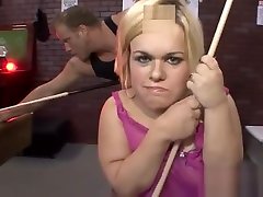 saggy tits mature creampie naughty while playing pool