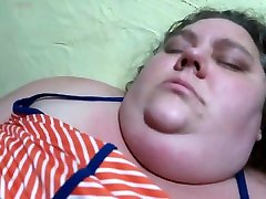 Obese BBW Thot Masturbates Naked-Fat Belly Jiggles Orgasms dad sister sex Slut