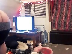 buttcrack doing chores stripping and he rimjob sloppy spreading