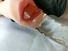sex blow and go nial mouth fingering & glass dildo pt2
