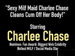 Sexy Milf momo ho Charlee Chase Cleans Cum Off Her Body!