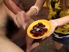 Japanese Teen Girl Eating Jelly With christi ann massage Cum