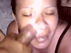 Huge facial on latina - very asian husband filming load inch toef fi drips