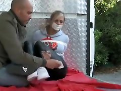 blonde jogger gets microfoam tape tucci fucking amped girl brutal bound