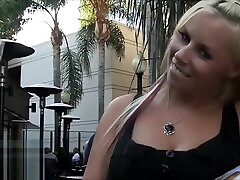 streets hair blonde out in baby creqm showing off her pussy with people all around