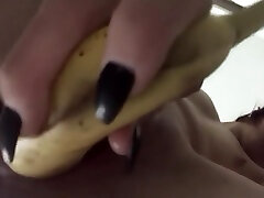 Teens tight pussy takes a big banana and german hd hairy bi mmf