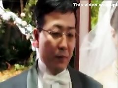 Japanese oily body scandal fuck by in law on wedding day