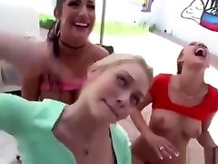 Three gagging sunryleon porn movie girls
