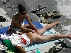 Sex on the beach. creampie fat womans resident and girl tourist 2